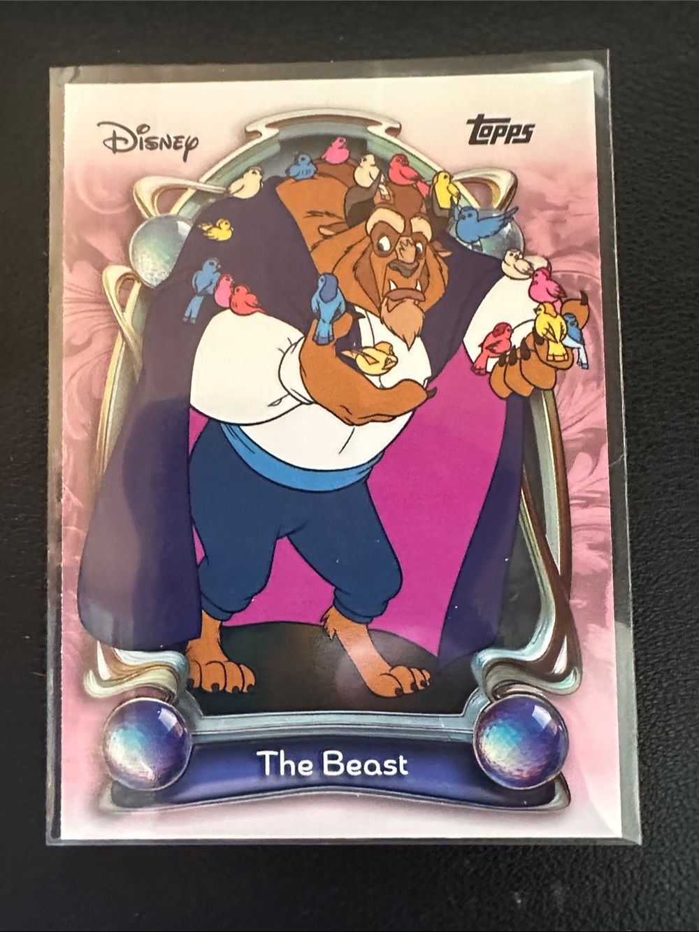 Disney The Beast Trading Card - Pink & Blue Artwork